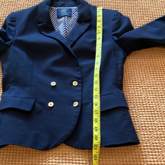 TRF Zara Collection navy double breasted jacket with gold buttons - Picture 15 of 16